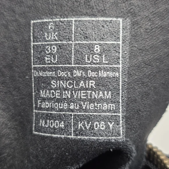 Dr. Martens Sinclair Boots Womens Size 8 Purple Snake Platform Zip Lace Up New - Picture 4 of 11